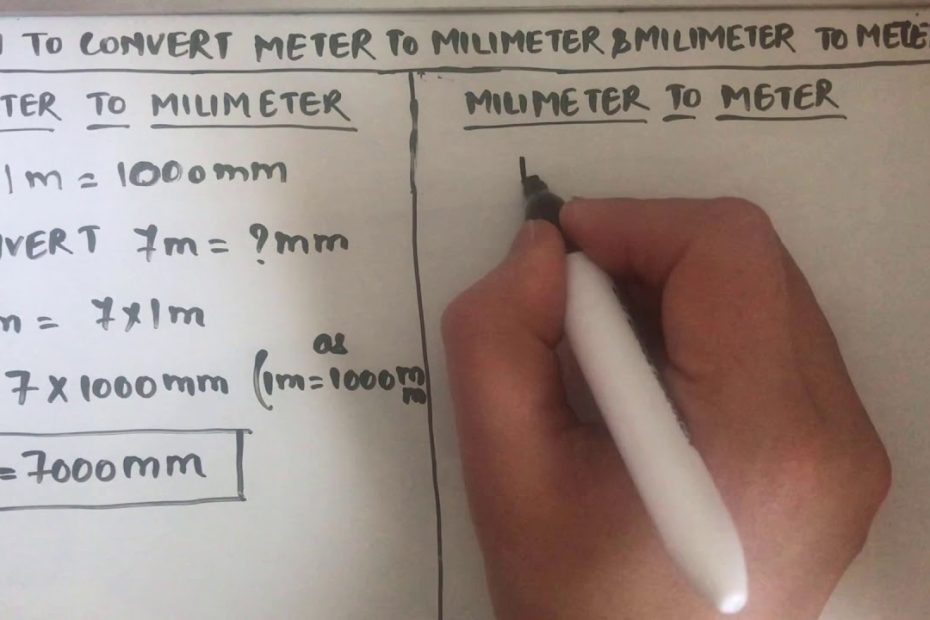 How to convert meter to millimeter and millimeter to meter / mm to m /m to mm