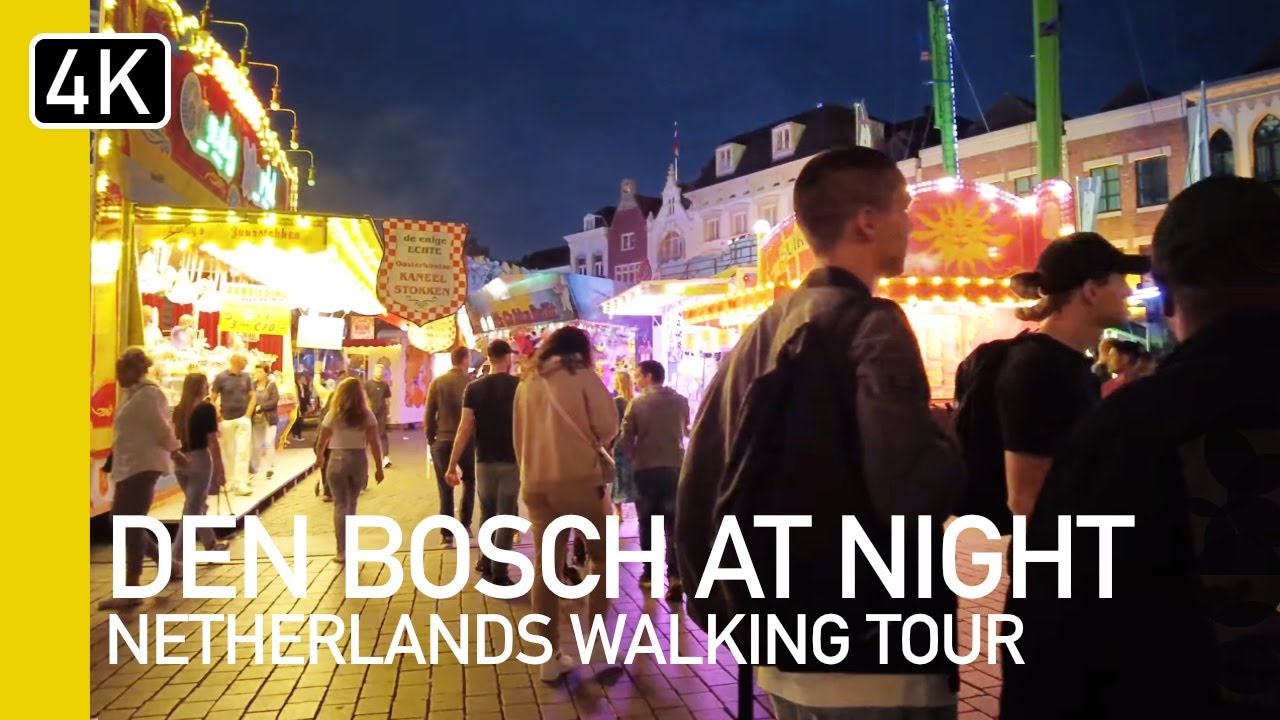 Den Bosch Netherlands 4K Night Walk 2022 | Nightlife in 's-Hertogenbosch