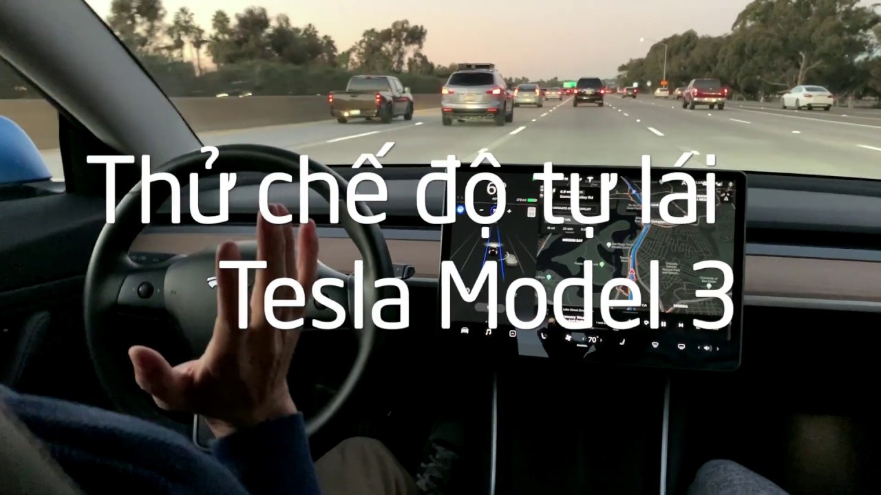 Thử chế độ tự lái Tesla Model 3